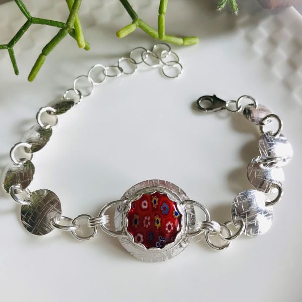 Millefiori Red Bracelet