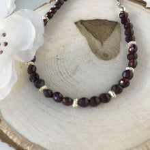 Load image into Gallery viewer, Garnet Bolo Bracelet
