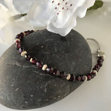 Load image into Gallery viewer, Garnet Bolo Bracelet
