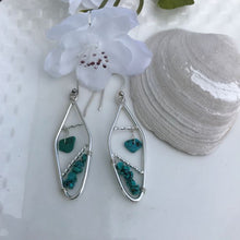 Load image into Gallery viewer, Turquoise Diamond Earrings
