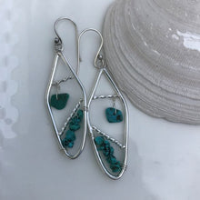 Load image into Gallery viewer, Turquoise Diamond Earrings
