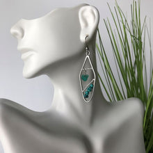 Load image into Gallery viewer, Turquoise Diamond Earrings
