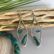 Load image into Gallery viewer, Turquoise Diamond Earrings
